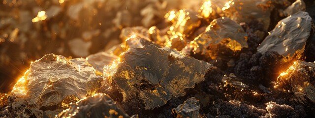 Gold ore texture, Generative AI