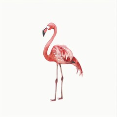 Flamingo Void/Space element animal cartoon isolated whitebackground 16:9