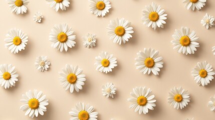 Obraz premium Floral Arrangement of Daisies on Soft Background