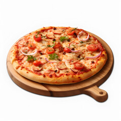 pizza isolated on white