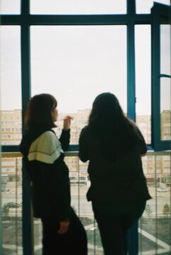 Women looking out the window