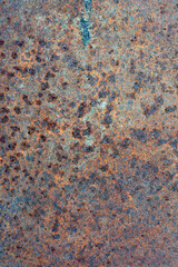 old iron sheet. Old cracked paint. Rusty metal surface. Rusty steel. vintage style. rusty iron. for background and text. close-up. oxidation, destruction. worn surface