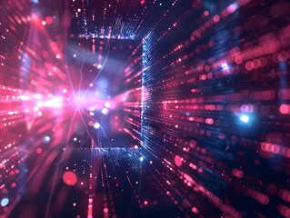 Fototapeta premium Abstract futuristic background Data Transfer.technology