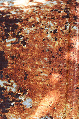 old iron sheet. Old cracked paint. Rusty metal surface. Rusty steel. vintage style. rusty iron. for background and text. close-up. oxidation, destruction. worn surface.