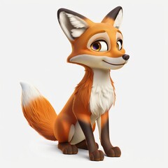 Obraz premium Foxe Aether animal cartoon isolated whitebackground 16:9