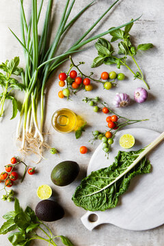 Fresh raw healthy foods