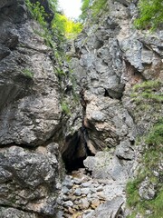 Mlinarica gorge or Mlinarica Canyon (Triglav National Park, Slovenia) - Die Flussbetten von Mlinarica - Tröge der Mlinarica, Triglav-Nationalpark (Soca, Slowenien) - Korita Mlinarice (Soča, Slovenija)