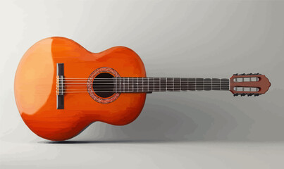 Obraz premium An isolated vector of a guitar.