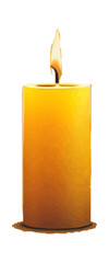A minimalist vector of a candle.