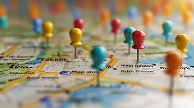 Prospect New Potential Customers Map Pins 3d Illustration 