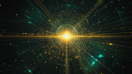 Obraz premium background Innovation network points Earth's surface wave background Abstract digital wave background information technology background The background is the background. gradient wave digital wave ban