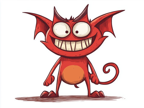 portrait of a funny devil character