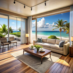 a relaxing luxury beach house apartment beside