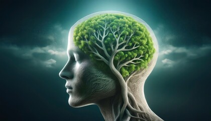 Obraz premium Human mind and environmental awareness.