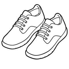 shoes line art vector