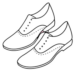 shoes line art vector