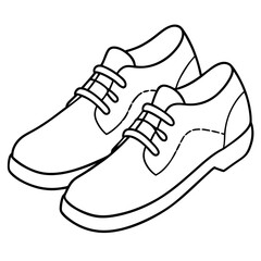 shoes line art vector