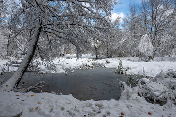 Landscape of South Park in city of Sofia, Bulgaria