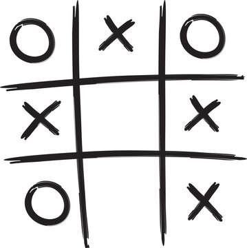 Tic-Tac-Toe Game Doodle
