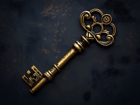 Abstract Key on Dark Background