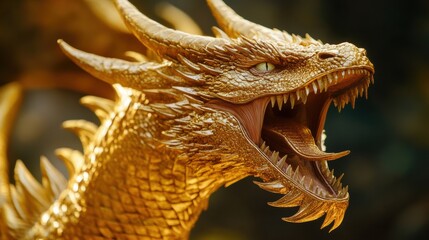 Fierce Mythical Dragon with Fiery Breath Roaring in Intense Anger long title A fierce fire breathing mythical dragon with scaly skin sharp talons and