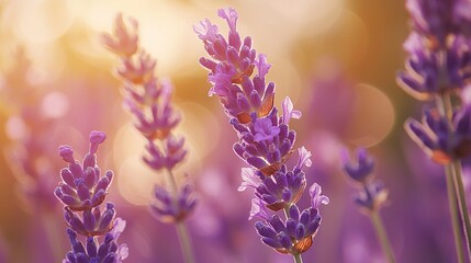 Naklejka premium A close-up of a group of flowers with a blurred foreground of the flowers and a blurred background
