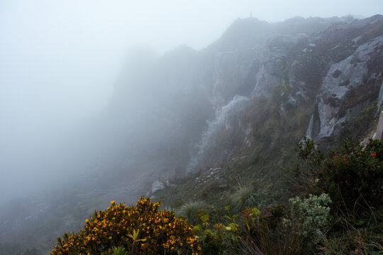 Waterfall high up in the Colombian Andes