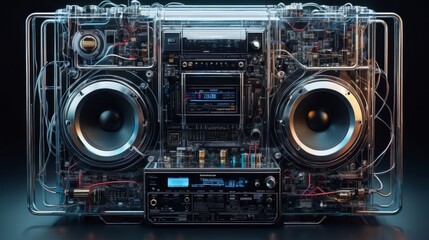 Large Electronic Device With Built-in Speakers