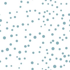 Seamless abstract textured pattern. Simple background blue and white texture. Dots. Digital brush strokes background. Design for textile fabrics, wrapping paper, background, wallpaper, cover.