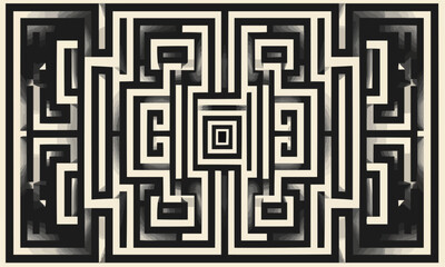 A geometric vector of an abstract maze pattern.