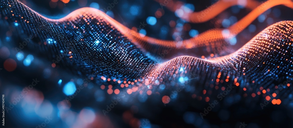 Aufkleber abstract technology concept featuring a visualization of big data streams artificial intelligence an
