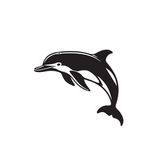 Fototapeta premium dolphin in cartoon, doodle style . Image for t-shirt, web, mobile apps and ui. Isolated 2d vector illustration in logo, icon, sketch style, Eps 10, black and white. AI Generative