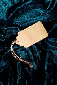 the tag on the lace on the fabric.