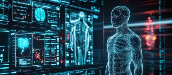 AI in healthcare technology showcasing the integration of artificial intelligence and IoT automation in medical documentation management by a healthcare professional