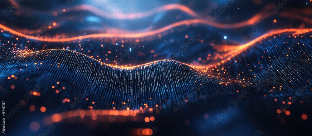 Poster futuristic conceptualization of big data and deep learning in the realm of internet of things iot an