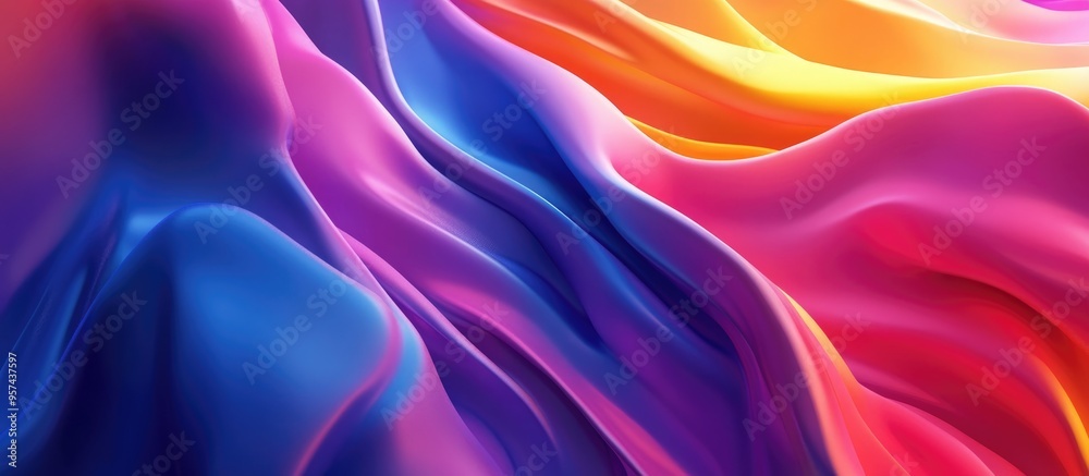 Poster vibrant and colorful abstract background design with dynamic fluid shapes and textures perfect for c