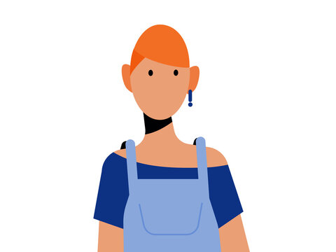 Young woman wearing earring