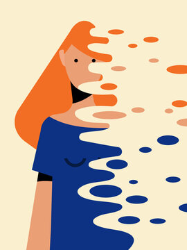 Crop woman standing and shattering