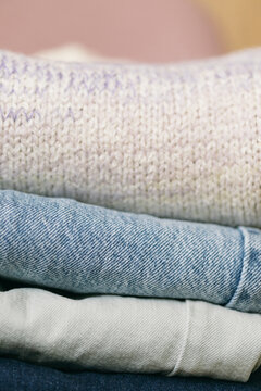 Folded laundry