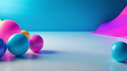 Colorful Balls on Table