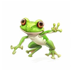 Naklejka premium Frog Light element animal cartoon isolated whitebackground 16:9