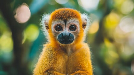 Obraz premium Exotic Wildlife animal portrait vibrant Portrait of a Tropical Monkey 