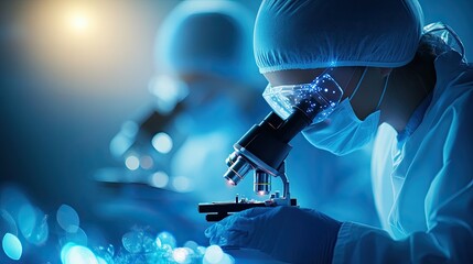 Modern Genetic Bean Laboratory: Scientists Analyzing Growth with Holographic Data Overlays