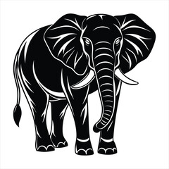 Elephant silhouette vector