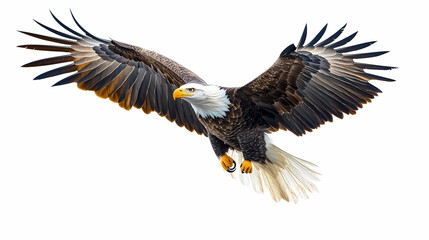 Obraz premium Ai generative clipart - bald eagle flying - with transparent background. Eagle. Illustration