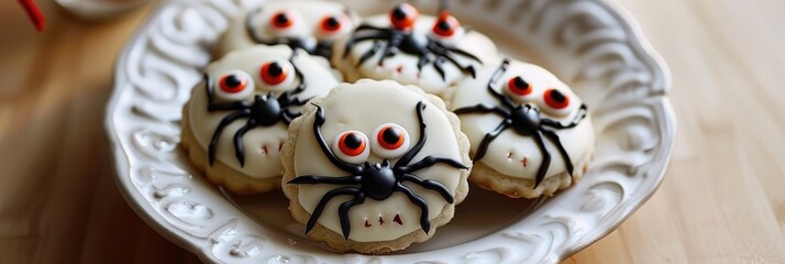 Halloween-themed Gummy Eyes, Spiders, and Skeleton Cookies for festive celebrations