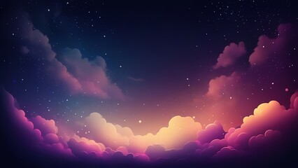 background with stars and clouds