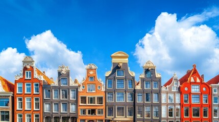 Fototapeta premium Colorful Canal Houses in Amsterdam