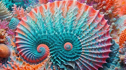 Close Up of a Colorful Sea Anemone