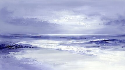 Obraz premium A stunning portrait of a sprawling waterbody beneath azure skies, adorned with wisps of cloud